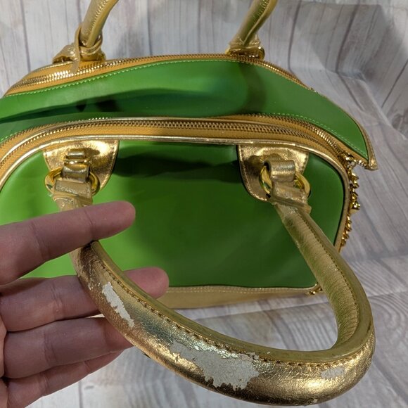 Juicy Couture Vintage Green-Gold Pet Carrier Bag - Picture 10 of 14